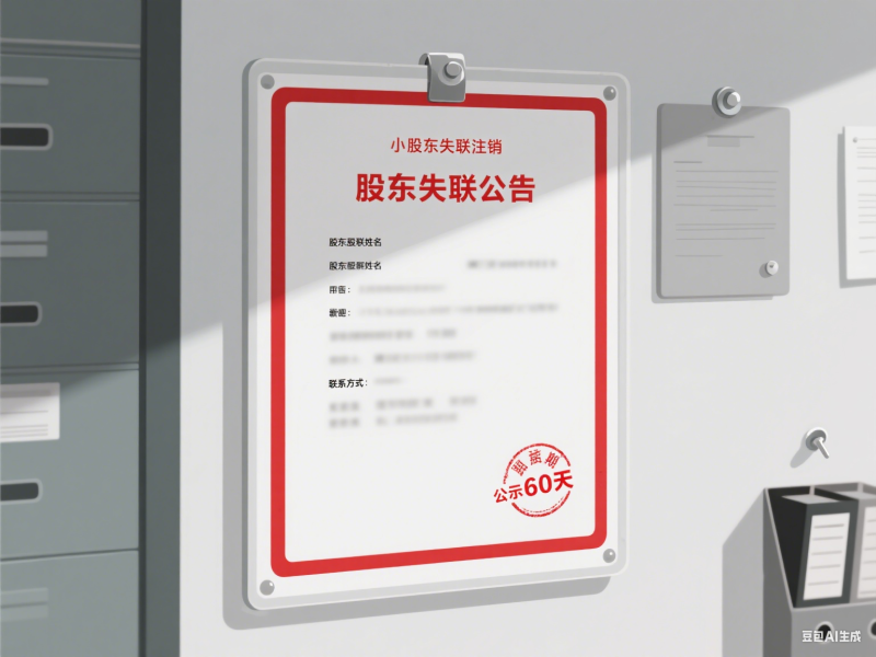 小股东失联注销流程
